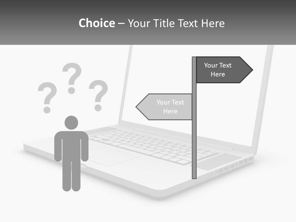 A Laptop Computer With A White Background PowerPoint Template