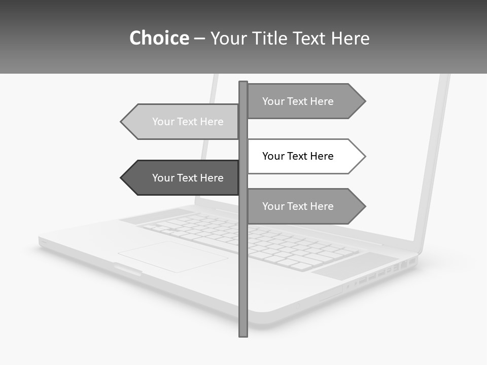 A Laptop Computer With A White Background PowerPoint Template