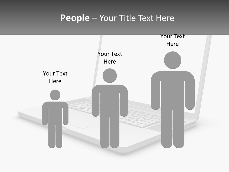 A Laptop Computer With A White Background PowerPoint Template