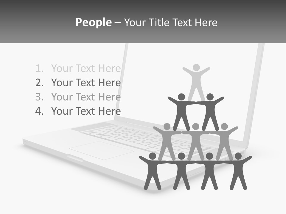 A Laptop Computer With A White Background PowerPoint Template