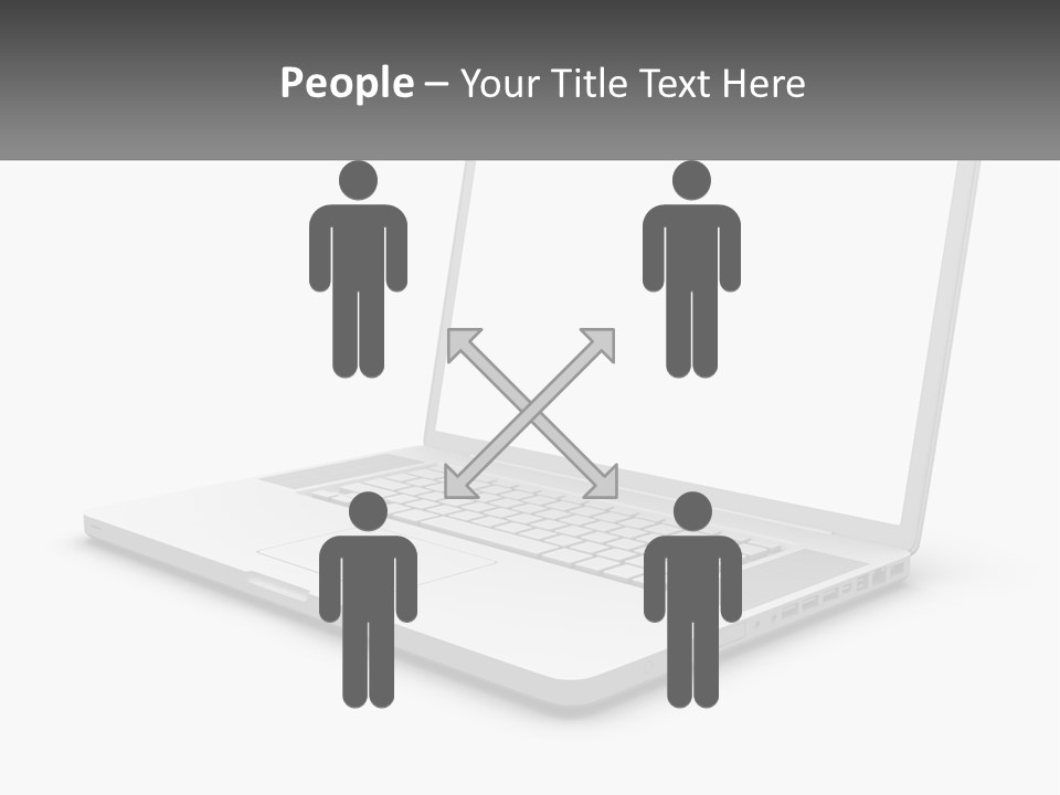 A Laptop Computer With A White Background PowerPoint Template