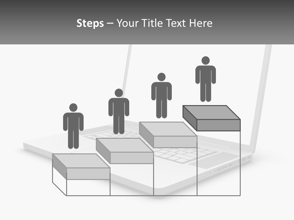 A Laptop Computer With A White Background PowerPoint Template