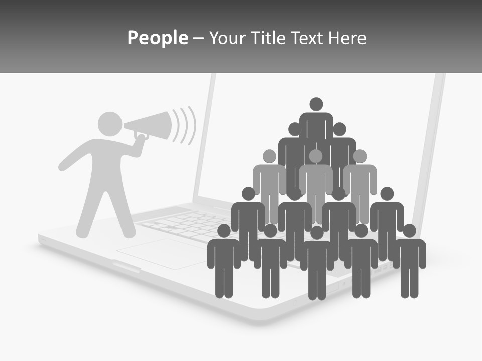 A Laptop Computer With A White Background PowerPoint Template