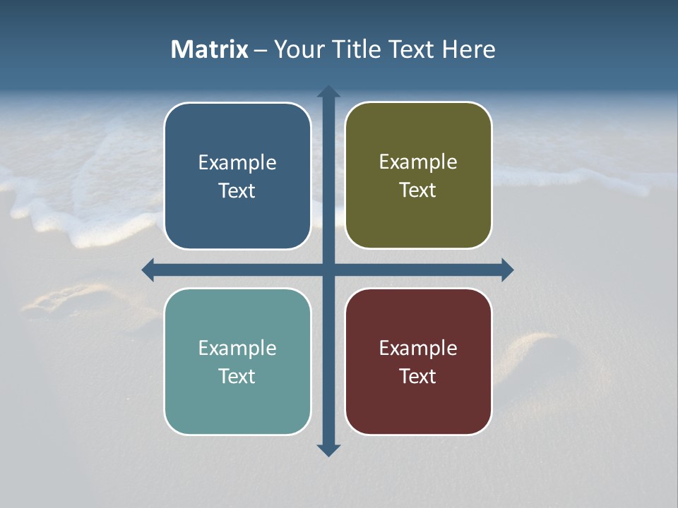 Footprints In The Sand On A Beach With Waves PowerPoint Template