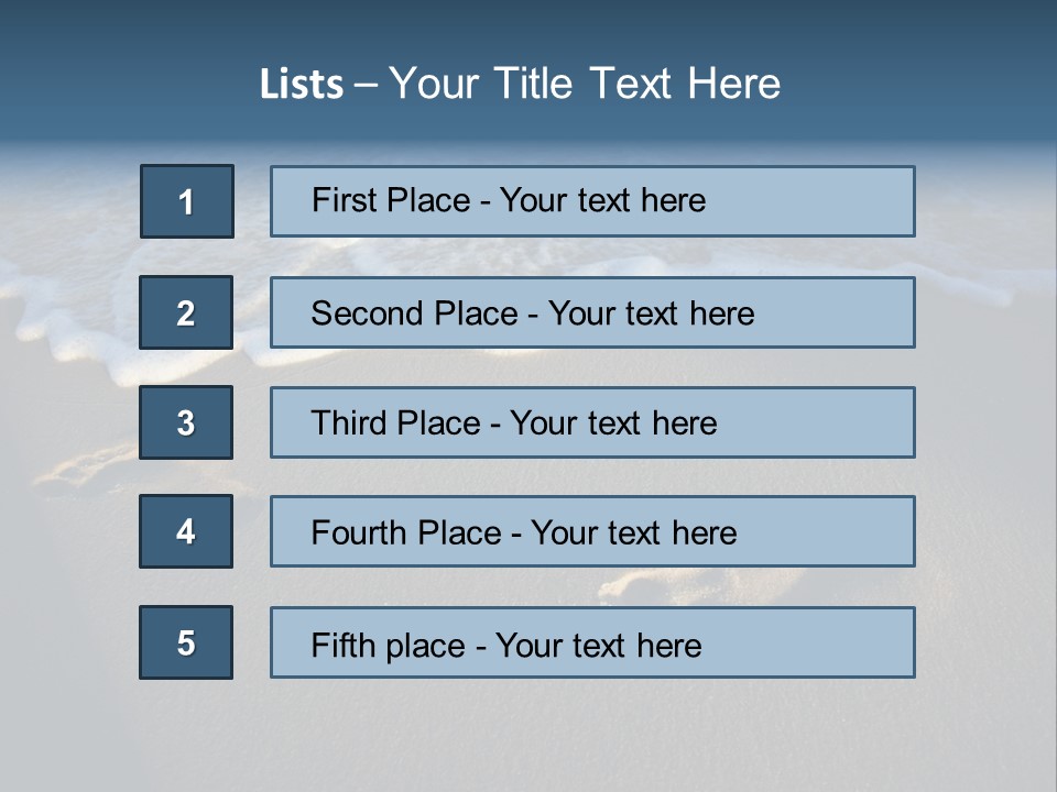 Footprints In The Sand On A Beach With Waves PowerPoint Template