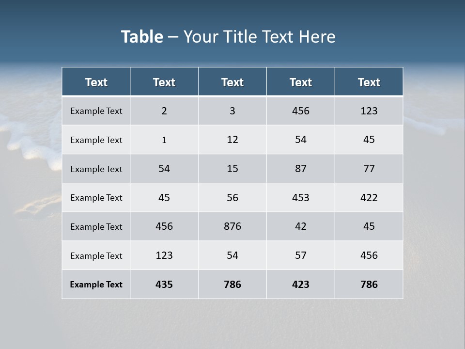 Footprints In The Sand On A Beach With Waves PowerPoint Template