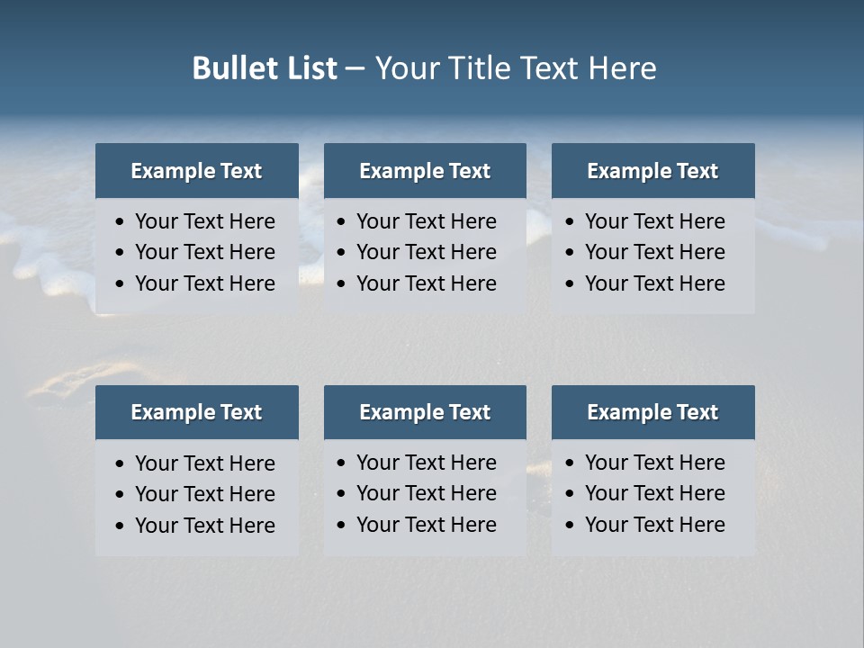 Footprints In The Sand On A Beach With Waves PowerPoint Template