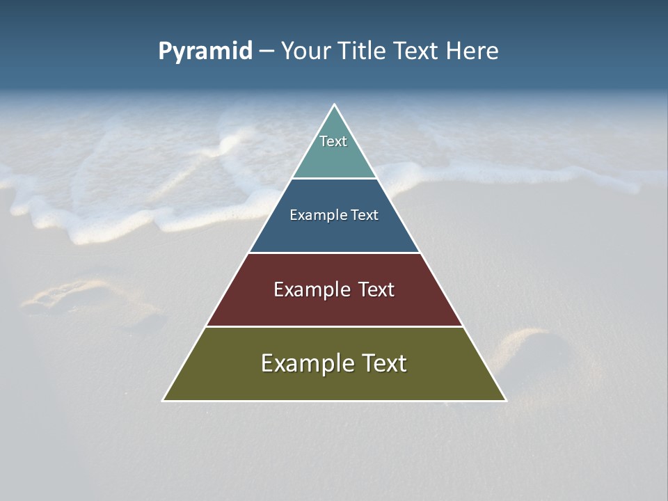 Footprints In The Sand On A Beach With Waves PowerPoint Template