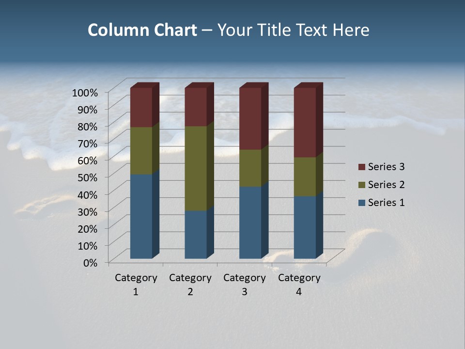 Footprints In The Sand On A Beach With Waves PowerPoint Template
