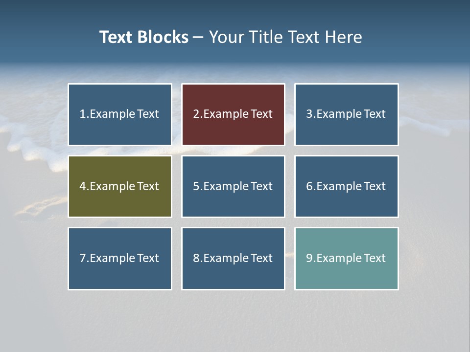 Footprints In The Sand On A Beach With Waves PowerPoint Template