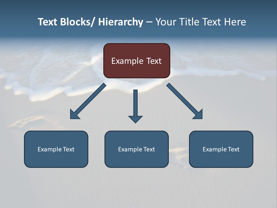 Footprints In The Sand On A Beach With Waves PowerPoint Template