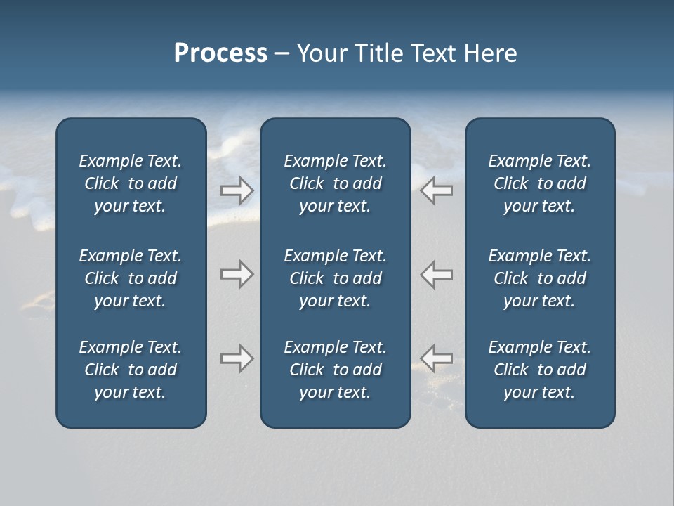 Footprints In The Sand On A Beach With Waves PowerPoint Template