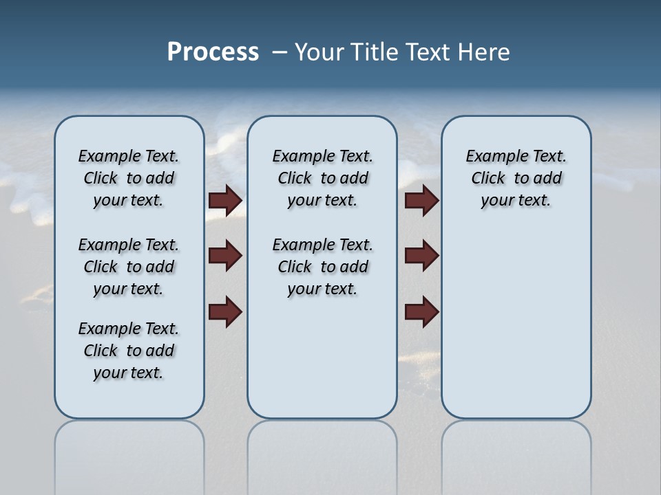 Footprints In The Sand On A Beach With Waves PowerPoint Template