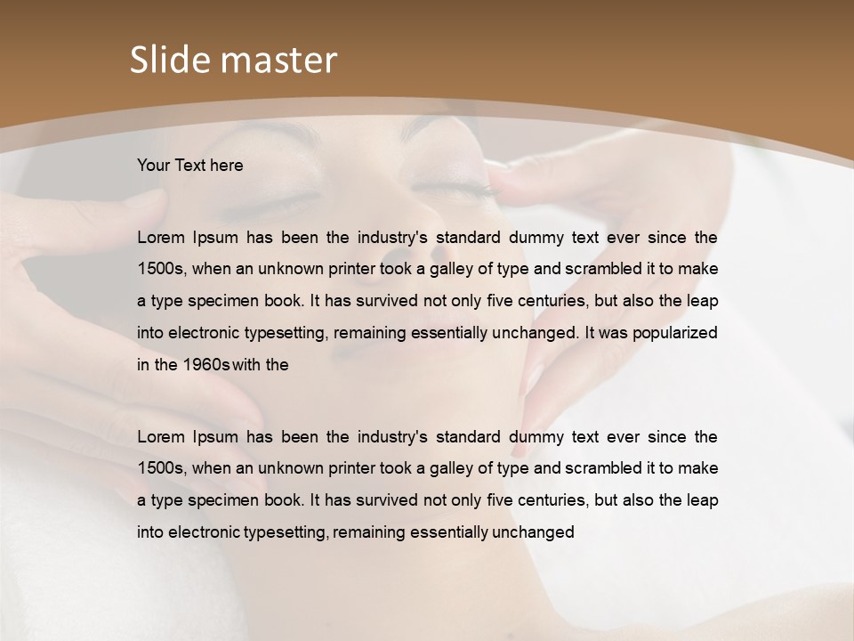 A Woman Getting A Massage At A Spa PowerPoint Template