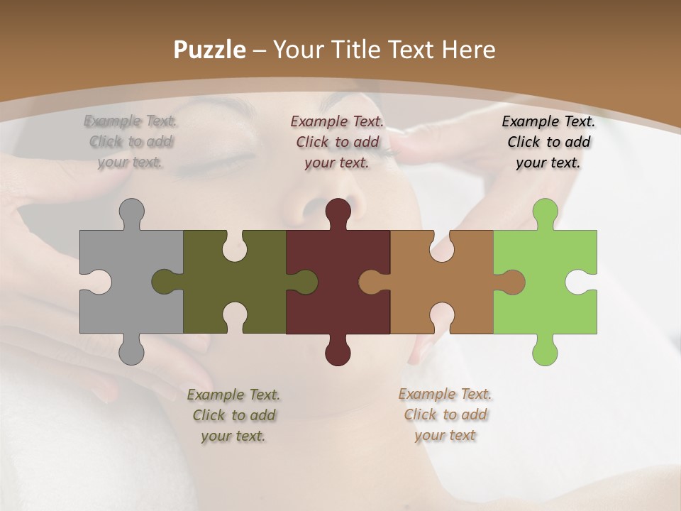 A Woman Getting A Massage At A Spa PowerPoint Template