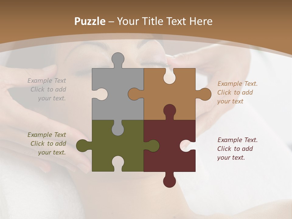 A Woman Getting A Massage At A Spa PowerPoint Template