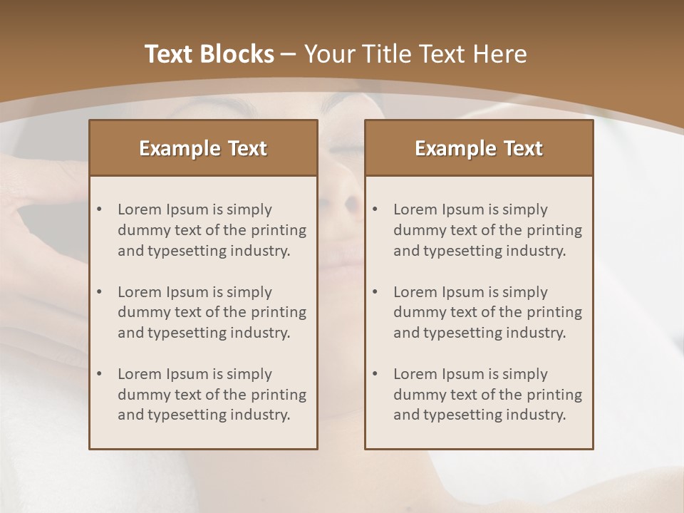 A Woman Getting A Massage At A Spa PowerPoint Template