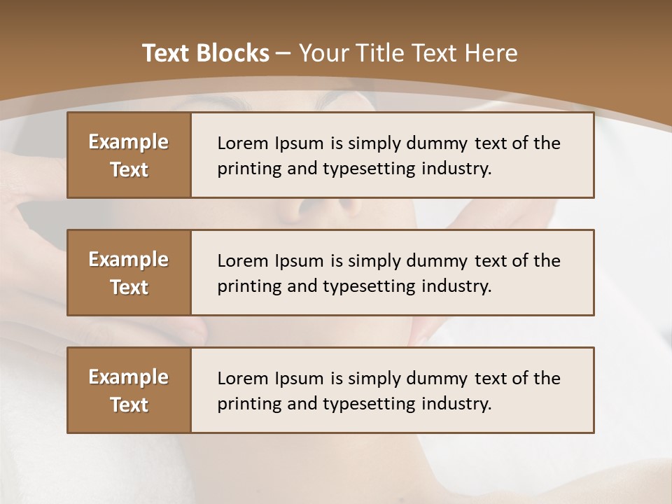 A Woman Getting A Massage At A Spa PowerPoint Template