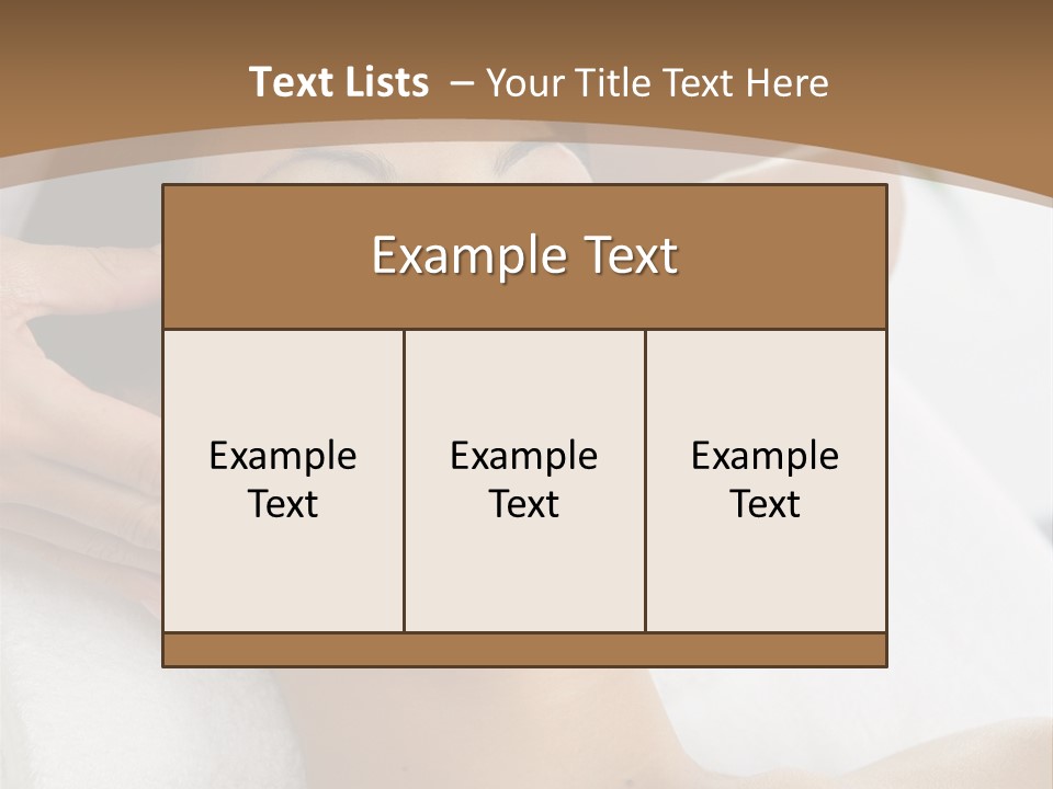 A Woman Getting A Massage At A Spa PowerPoint Template