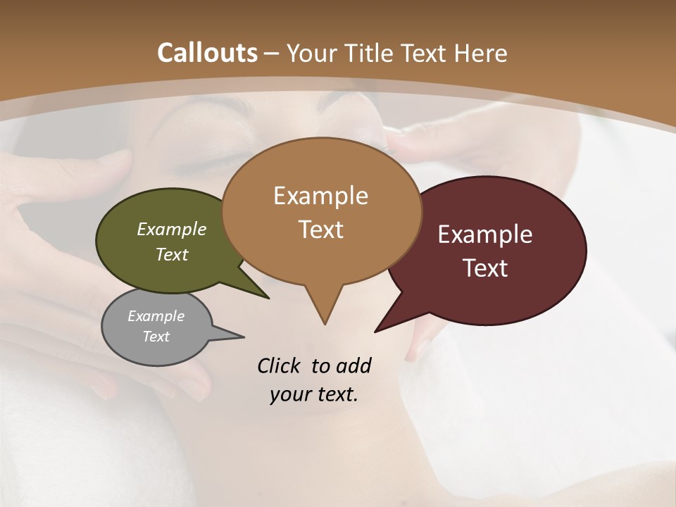 A Woman Getting A Massage At A Spa PowerPoint Template