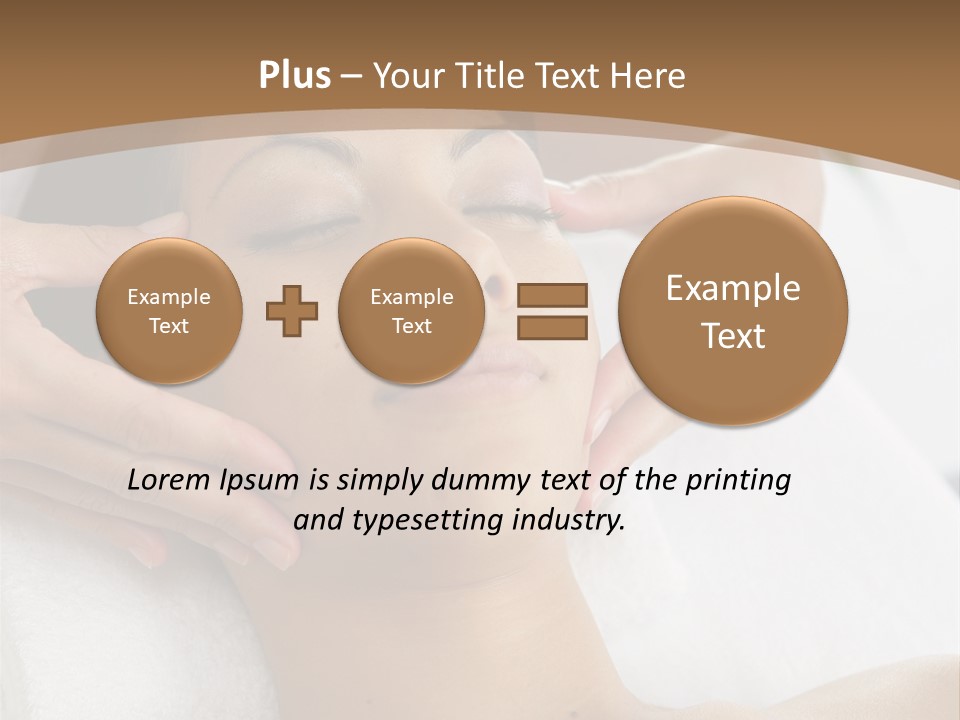 A Woman Getting A Massage At A Spa PowerPoint Template