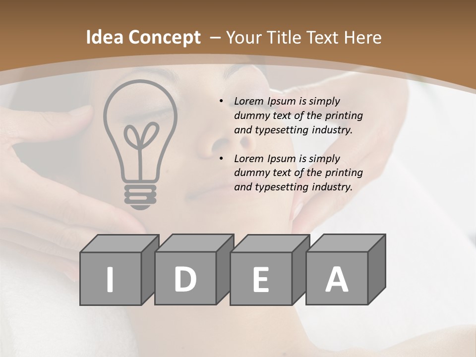 A Woman Getting A Massage At A Spa PowerPoint Template