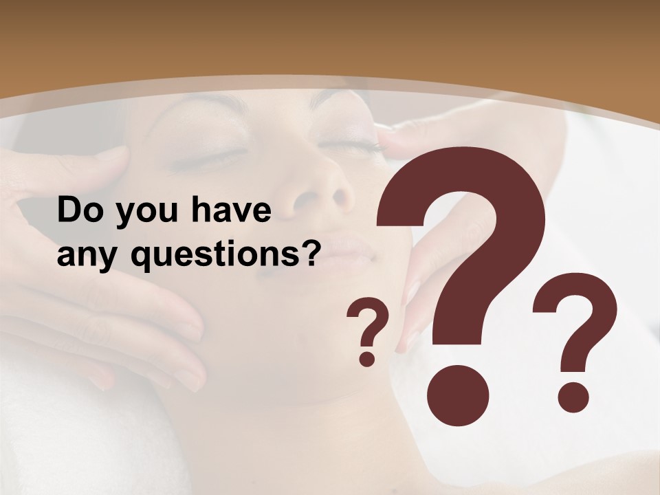 A Woman Getting A Massage At A Spa PowerPoint Template