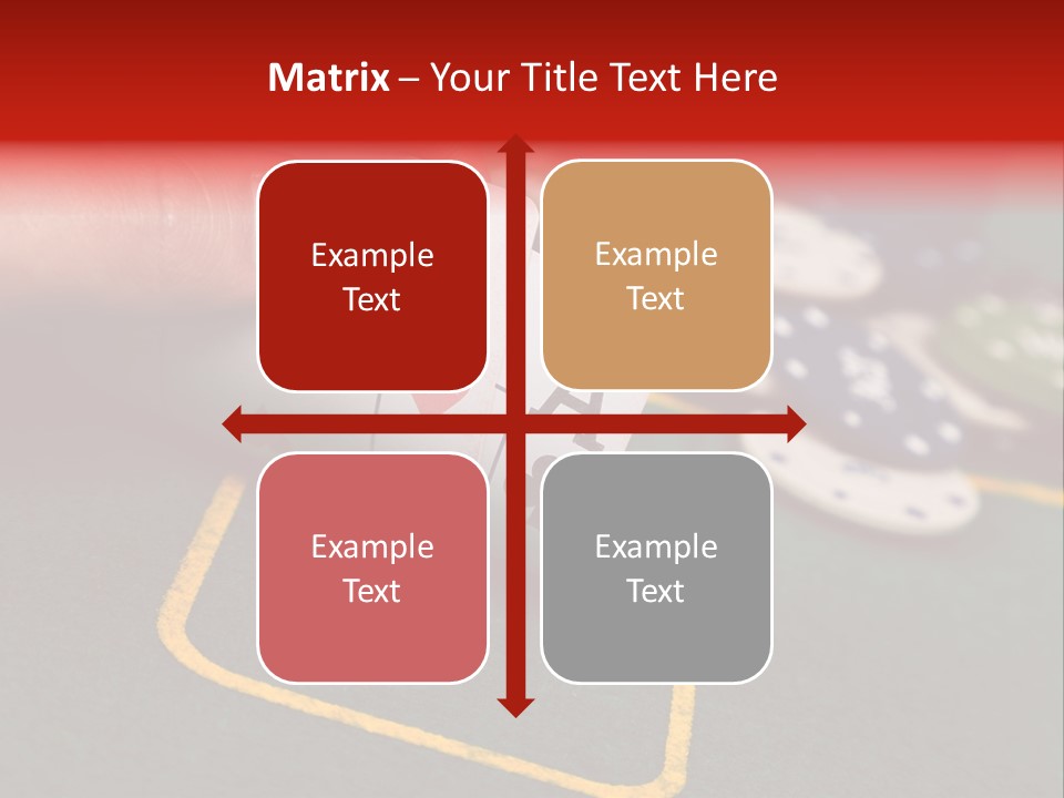 A Hand Holding A Playing Card Over A Casino Table PowerPoint Template
