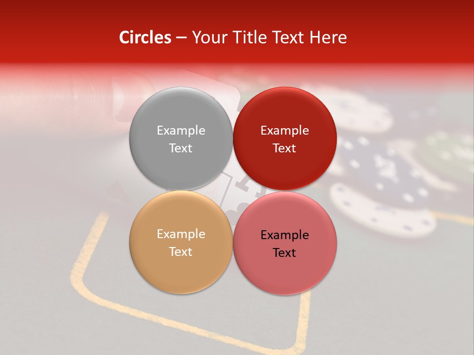 A Hand Holding A Playing Card Over A Casino Table PowerPoint Template