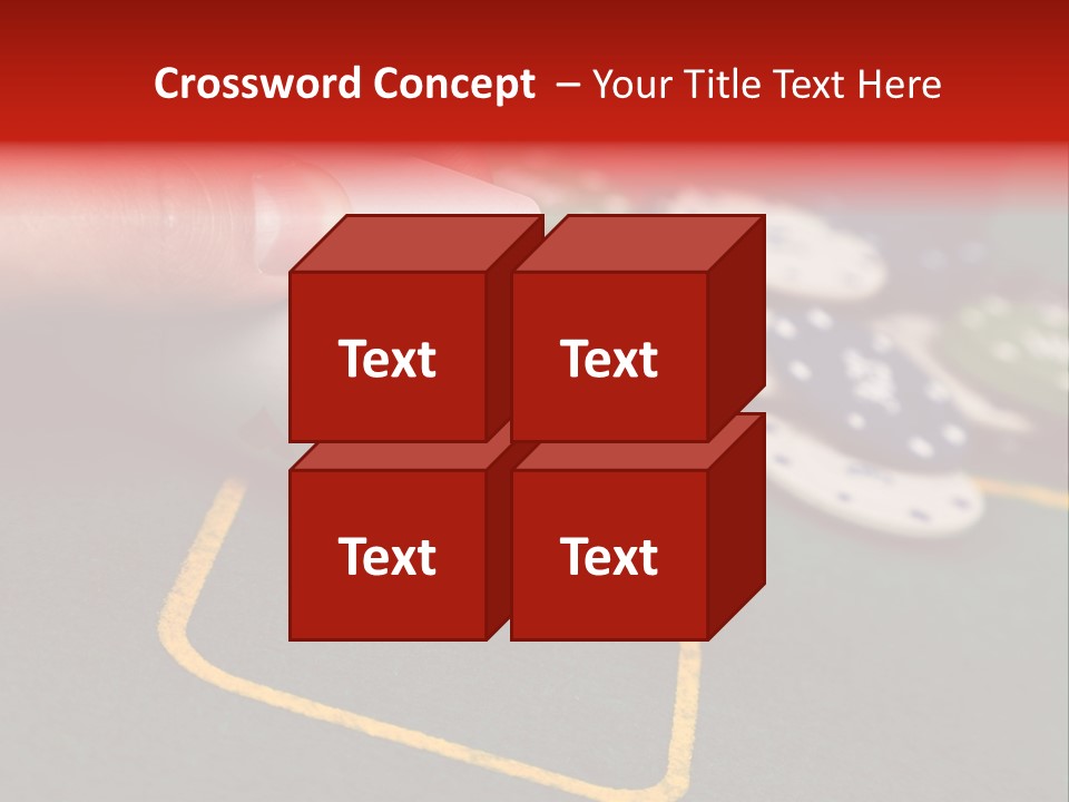 A Hand Holding A Playing Card Over A Casino Table PowerPoint Template