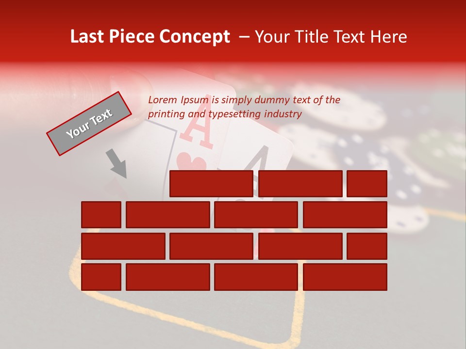 A Hand Holding A Playing Card Over A Casino Table PowerPoint Template