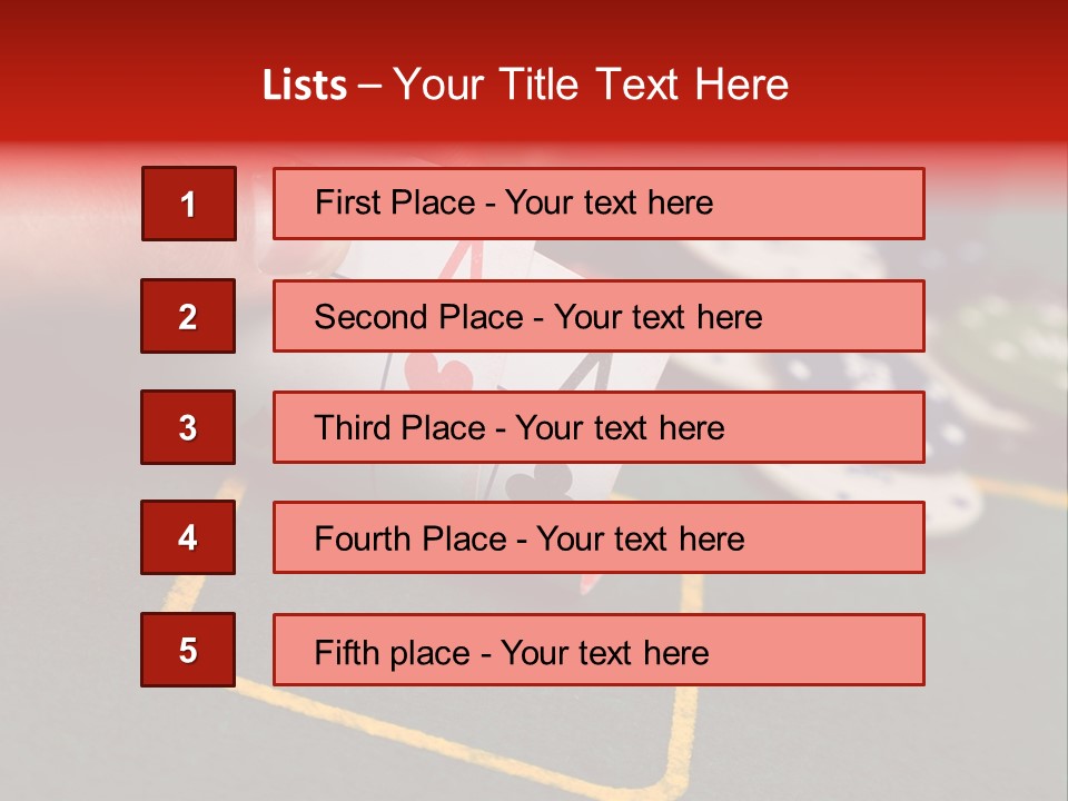 A Hand Holding A Playing Card Over A Casino Table PowerPoint Template