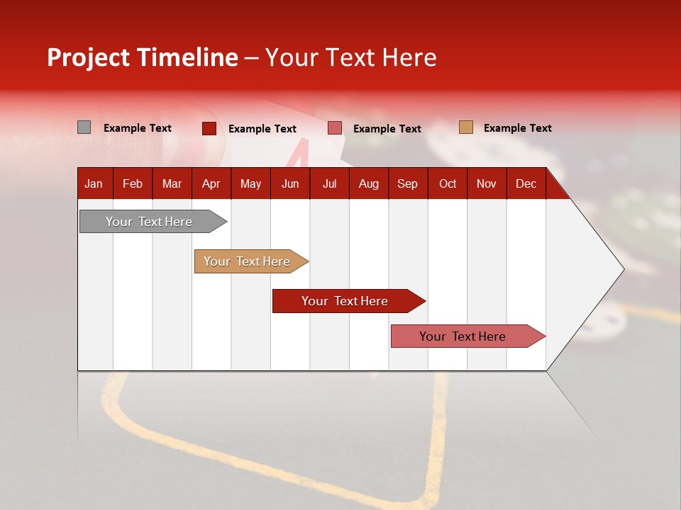 A Hand Holding A Playing Card Over A Casino Table PowerPoint Template