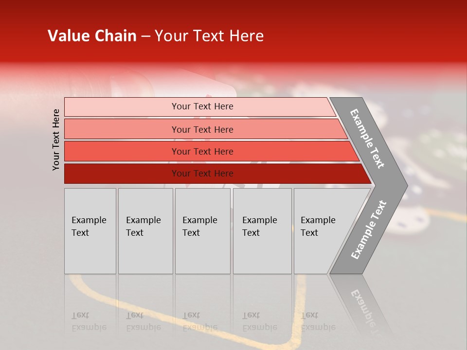 A Hand Holding A Playing Card Over A Casino Table PowerPoint Template
