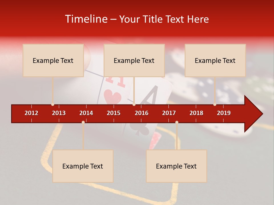 A Hand Holding A Playing Card Over A Casino Table PowerPoint Template