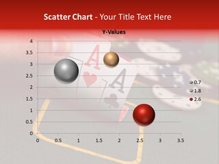 A Hand Holding A Playing Card Over A Casino Table PowerPoint Template