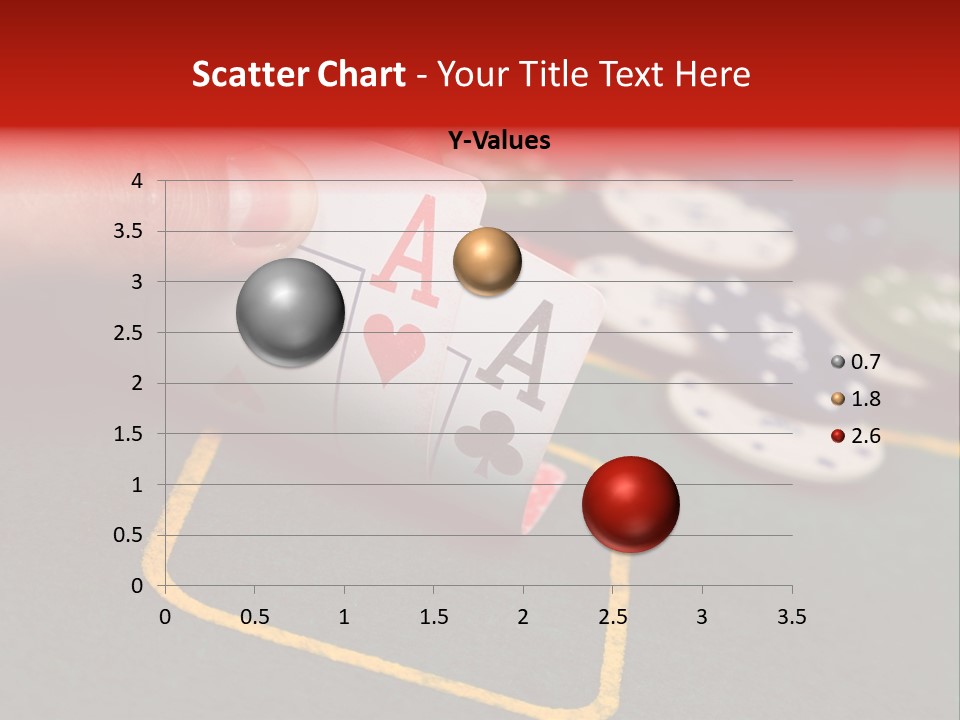 A Hand Holding A Playing Card Over A Casino Table PowerPoint Template