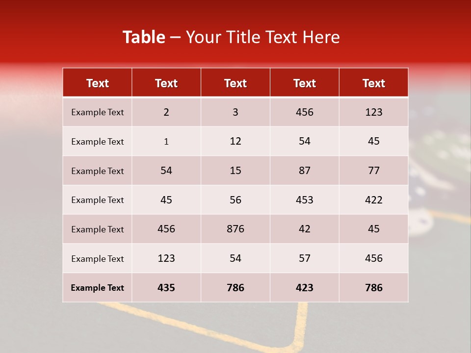A Hand Holding A Playing Card Over A Casino Table PowerPoint Template