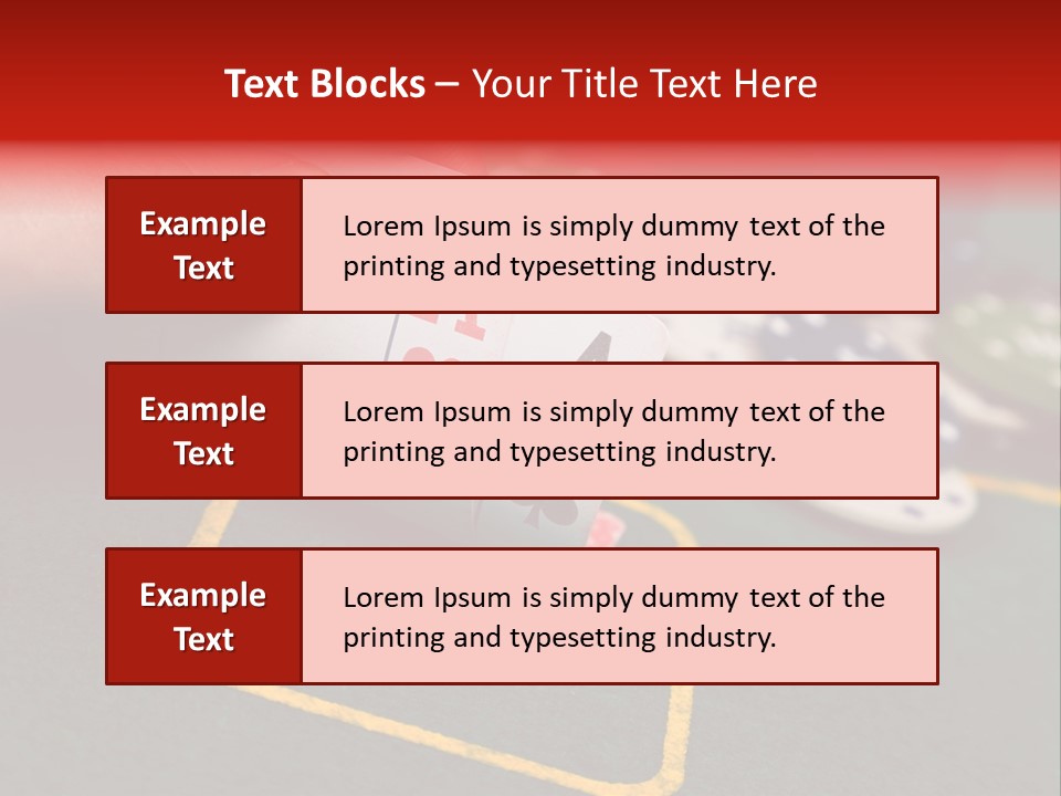 A Hand Holding A Playing Card Over A Casino Table PowerPoint Template