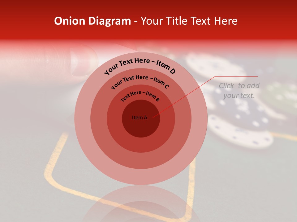 A Hand Holding A Playing Card Over A Casino Table PowerPoint Template