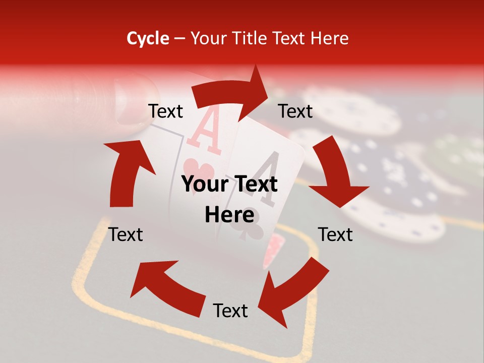 A Hand Holding A Playing Card Over A Casino Table PowerPoint Template