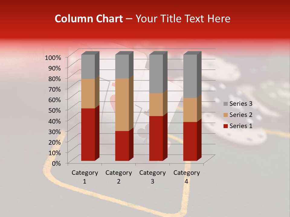 A Hand Holding A Playing Card Over A Casino Table PowerPoint Template