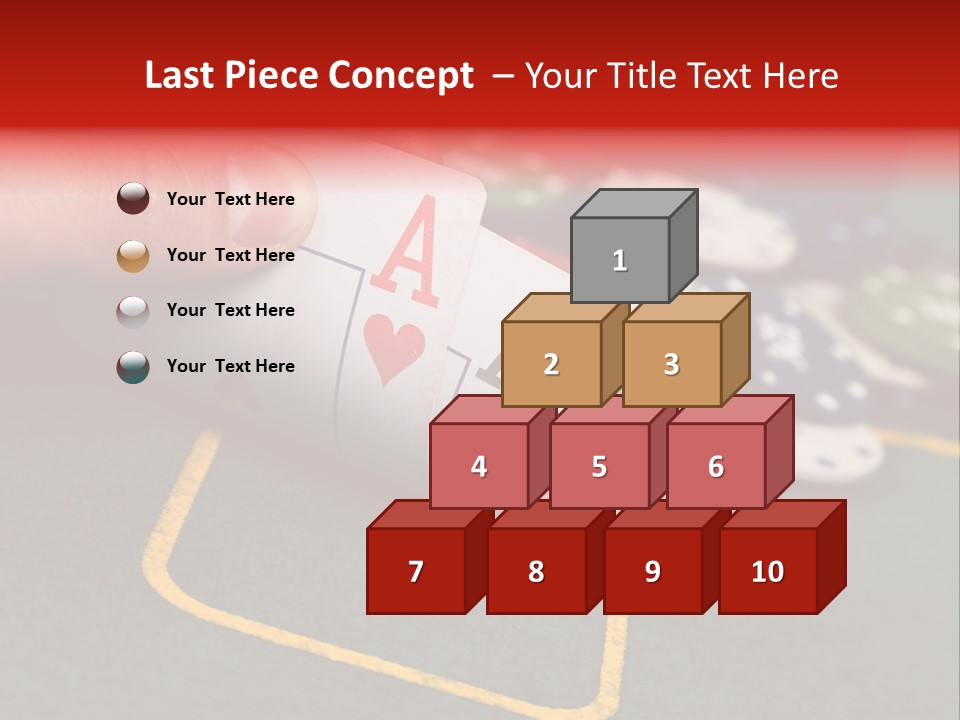 A Hand Holding A Playing Card Over A Casino Table PowerPoint Template