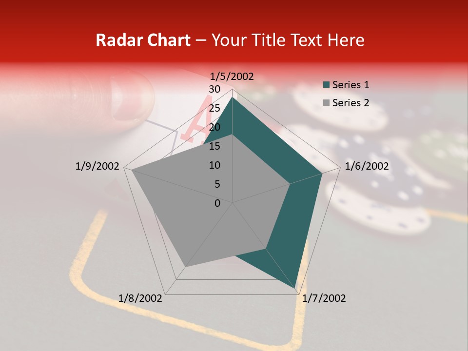 A Hand Holding A Playing Card Over A Casino Table PowerPoint Template