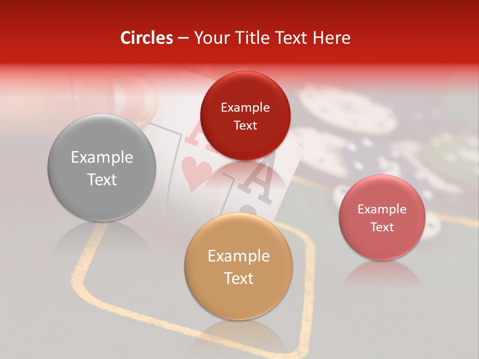 A Hand Holding A Playing Card Over A Casino Table PowerPoint Template