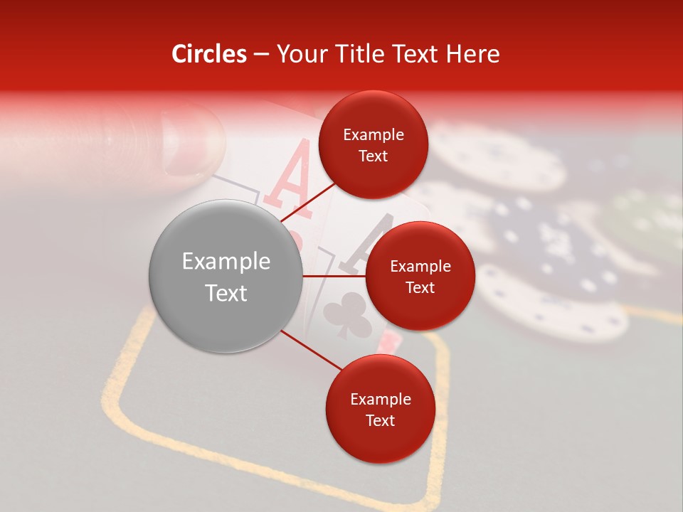 A Hand Holding A Playing Card Over A Casino Table PowerPoint Template