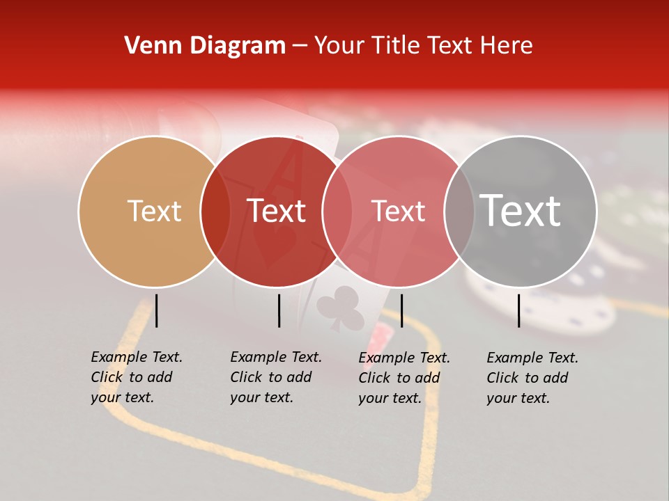 A Hand Holding A Playing Card Over A Casino Table PowerPoint Template