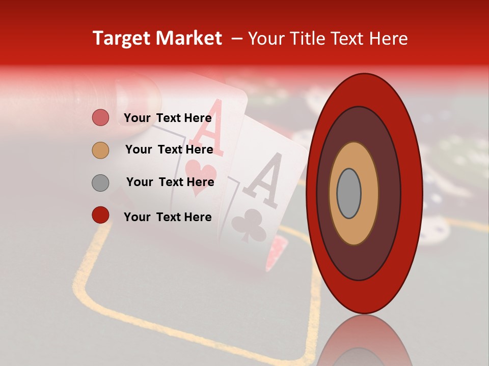 A Hand Holding A Playing Card Over A Casino Table PowerPoint Template