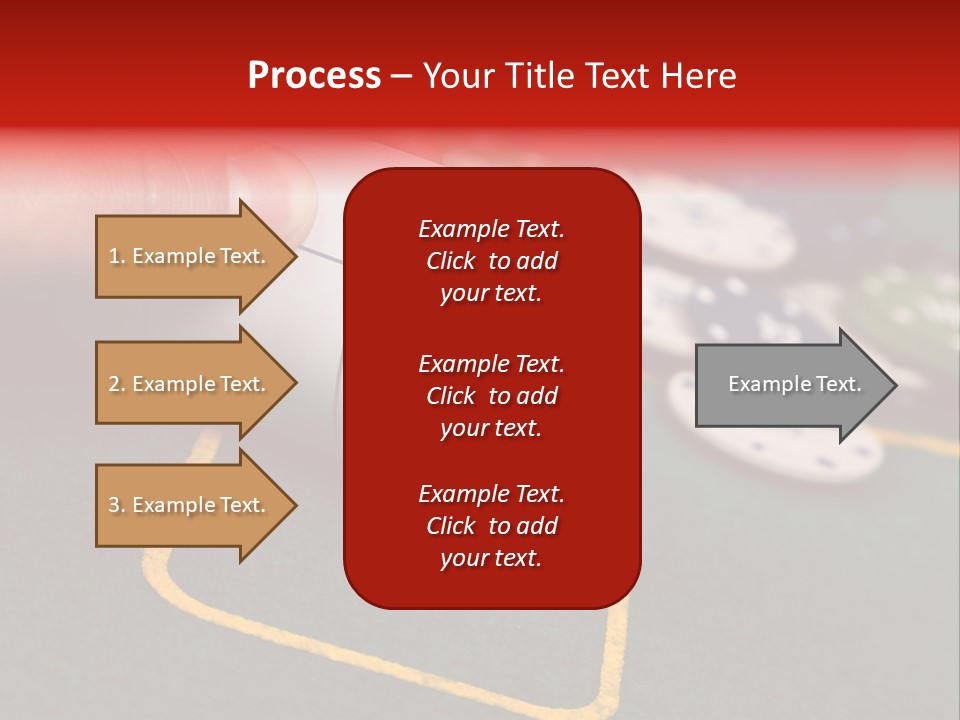 A Hand Holding A Playing Card Over A Casino Table PowerPoint Template