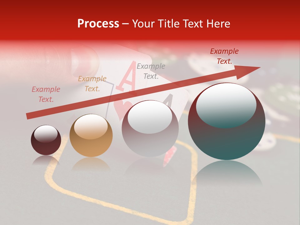 A Hand Holding A Playing Card Over A Casino Table PowerPoint Template